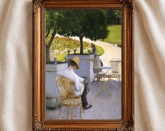 The Orange Trees Print by Gustave Caillebotte, French Impressionist Garden Art, Botanical Wall Decor, Vintage Cottagecore Wall Art