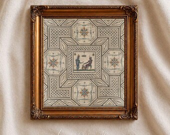 Ancient Roman Mosaic Print, Egyptian Scene Wall Art, Classical Antiquity Decor, Archaeological Artwork, Ancient Rome Museum Poster