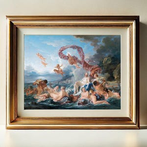 The Triumph of Venus by François Boucher Wall Art Print, Printable Rococo Painting Wall Decor, Digital Download