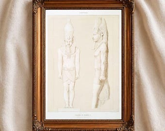 アトゥム・ラー エジプト版画：1823年 リトグラフ、古代の神々の壁掛け