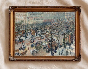Camille Pissarro Boulevard des Italiens Print, Paris Street Scene, French Impressionist Wall Art, Museum Printable