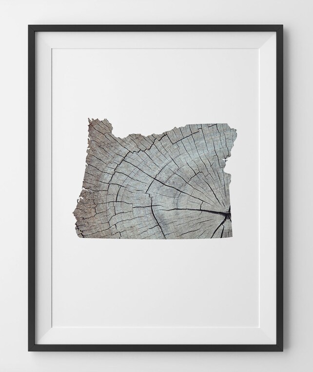 Oregon Wood Print Rustic Wood Knot Art Oregon Wood Wall Art Etsy