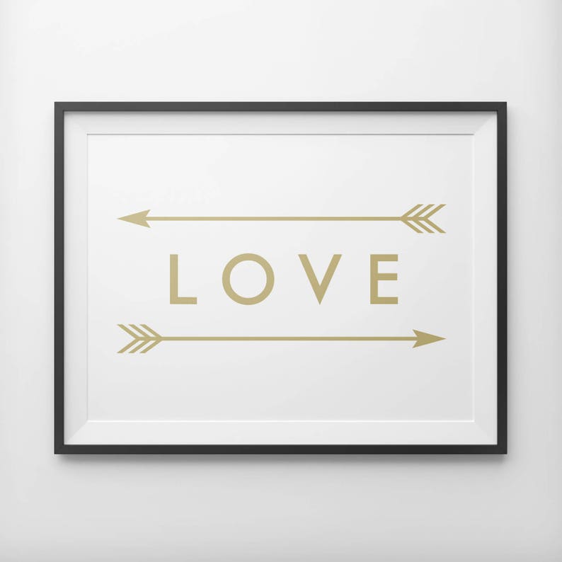 Gold Arrow Wall Decor Print Love Arrows Clip Art Printable
