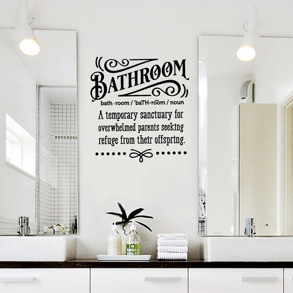 Bathroom Door Decal Etsy