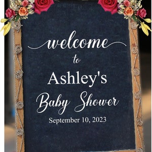 Welcome to Baby Shower, Personalized Vinyl Decal. Lettering for sign, Shower Decor. Decal Only, Sign not included.