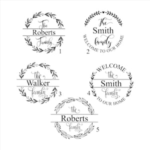 Familie Name personalisierte Wandtattoo, Wandtattoo, Willkommen Wandtattoo, Vinyl Wandschild, Hochzeit Aufkleber, Zeichen Aufkleber