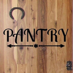 Pantry wall decal with arrows. Vinyl wall decal. Kitchen decal, kitchen decor, Pantry decal, sign decal.