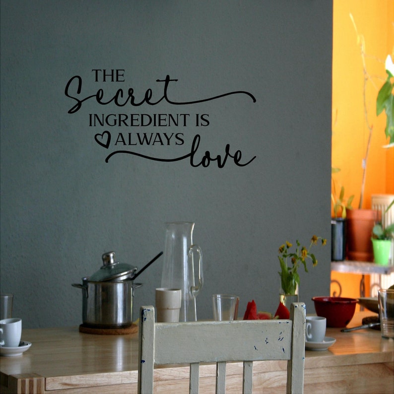 The Secret ingredient is always love vinyl wall decal. kitchen Etsy