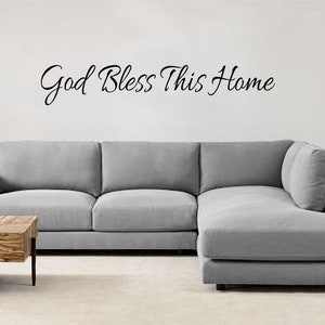 Gott segne dieses Haus Vinyl-Wandaufkleber: Inspirierende Dekoration