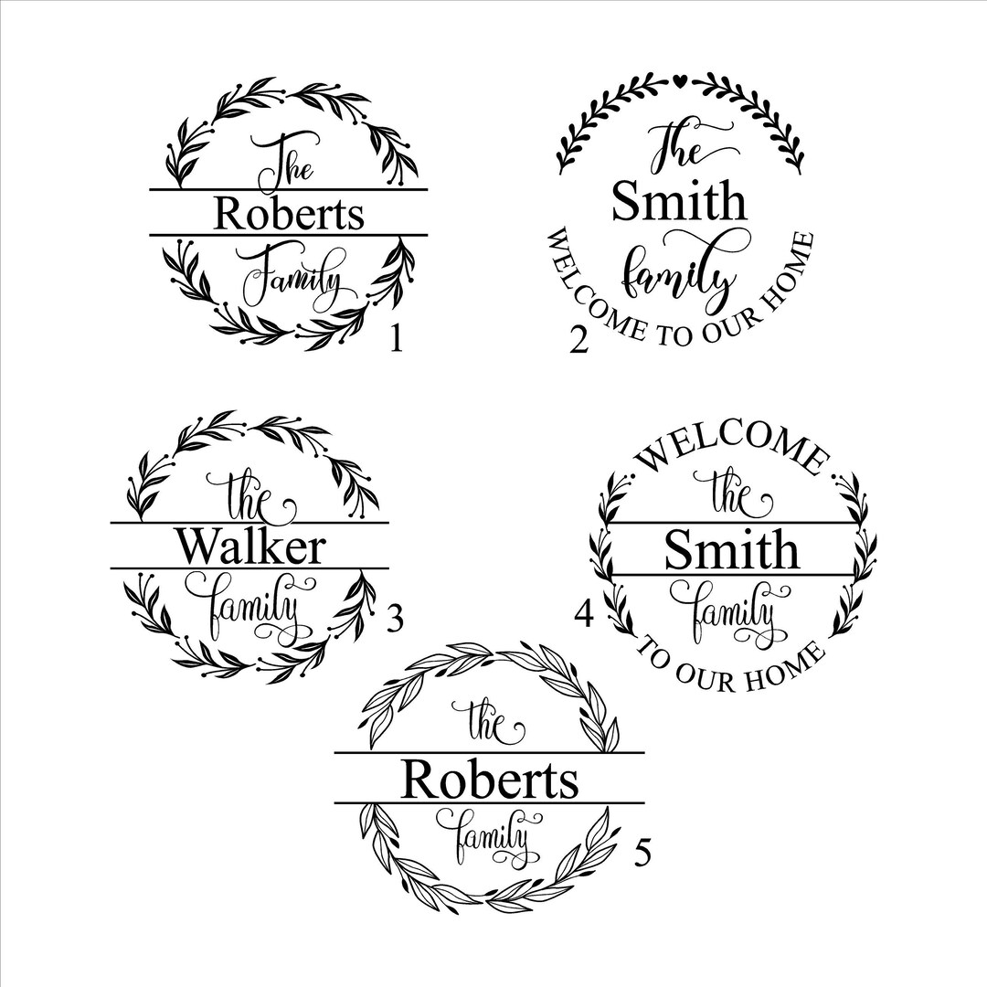 Family Name Personalized Wall Decal Wall Decal Wall Etsy