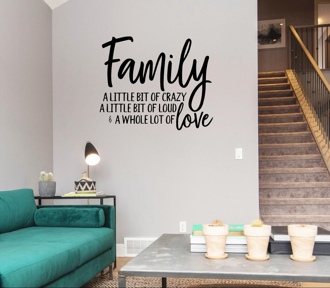 Family Love Vinyl Wall Decal: Home Decor Sign - Etsy