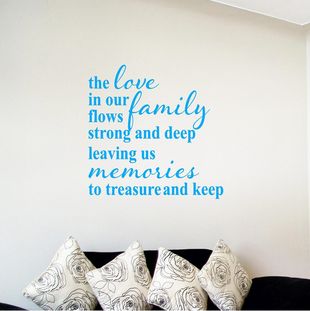 Family Love Quote Vinyl Wall Decal: Home Decor Sign - Etsy