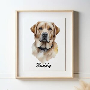 Watercolor Dog Portrait, pet portrait custom dog painting from photo watercolor painting Pet Memorial Gift dog portraits dog custom painting
