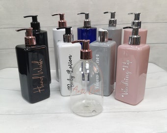 Personalised Bottles, Home Decor , Soap Dispenser, Bathroom Storage, Reusable Bathroom Bottles