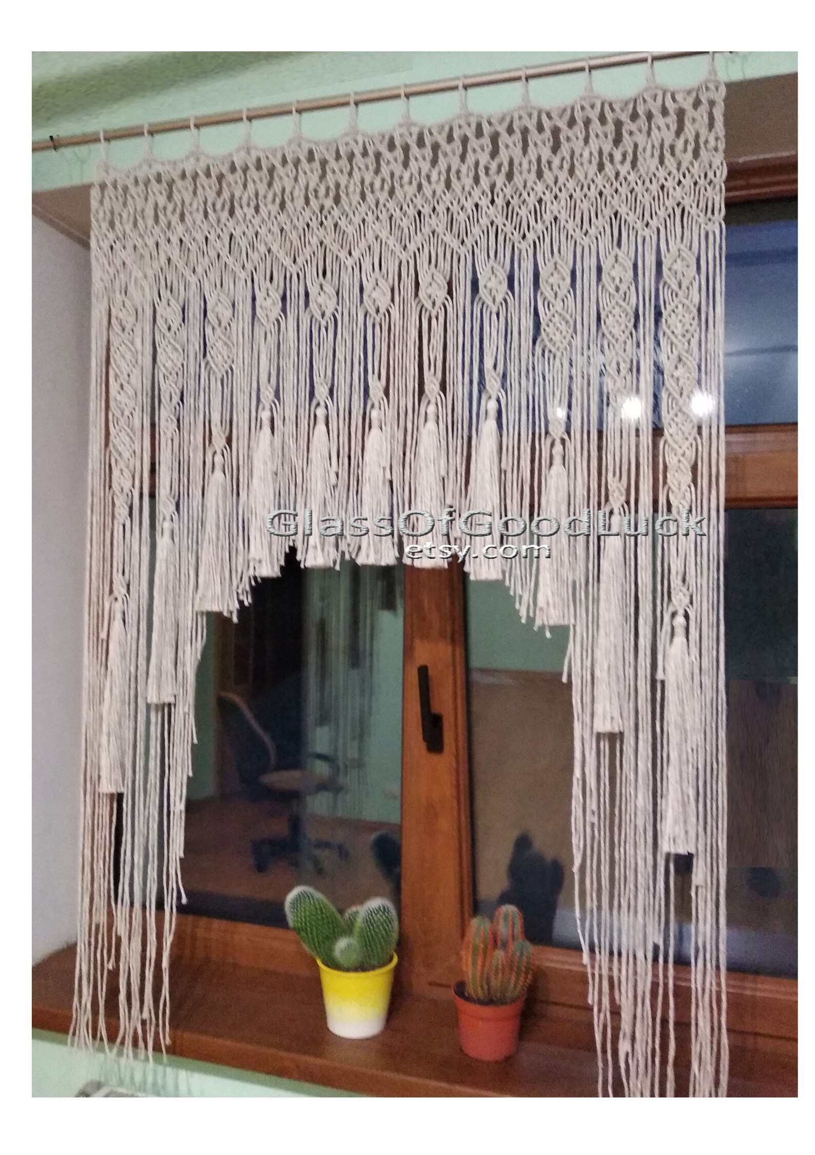Makramee Vorhang. Große Makramee Makramee Wandkunst. Makramee Etsy