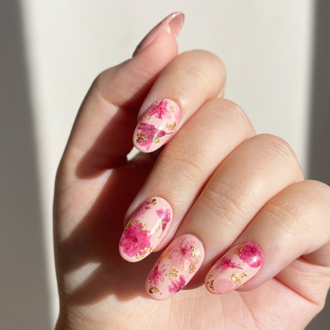 Reusable Pressed Dried Cherry Blossom Sakura Flowers Presson Etsy