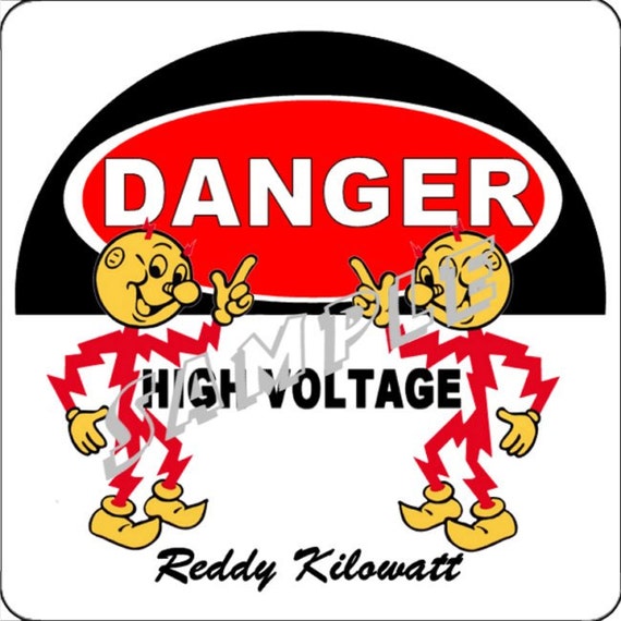 Reddy Kilowatt Electric Vintage Logo Reproduction Garage Sign