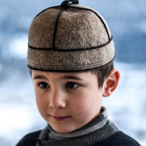 Bucket hat,Cap wool,Kids hat,Personalized gift,Handmade winter accessories,Svanian Georgian hat,Unique viking  gray hat,any season cap
