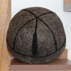 Bucket hat, Personalized gift,Handmade wool hat, Svanian Georgian cap, viking brown hat, Cap wool, Unique winter accessories, any season cap
