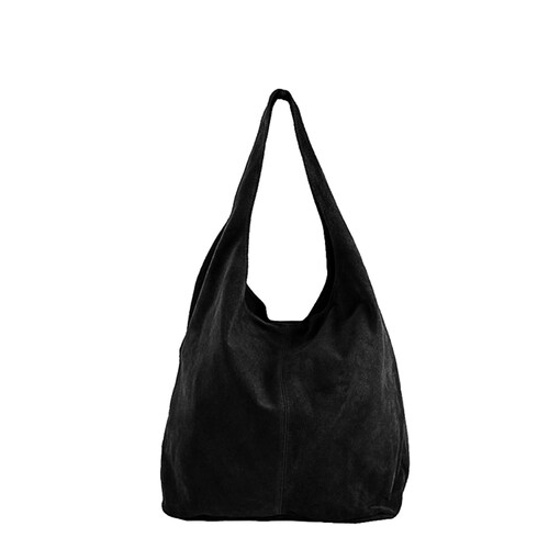 Italian Leather Suede Shoulder Hobo Bag - Etsy