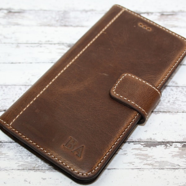 Leather iPhone 5s Case phone wallet iPhone SE case leather iPhone 5s Wallet Case initials Phone Case iPhone 5 Wallet Case Brother Gift