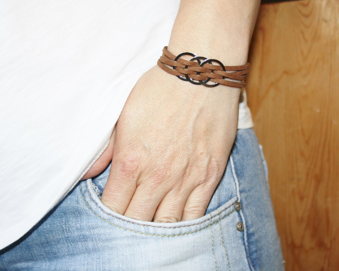 Mujeres cuero pulsera mujer pulsera mujer regalo para su mujer Etsy