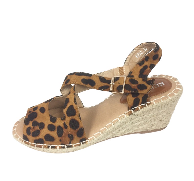 leopard print wedge shoes