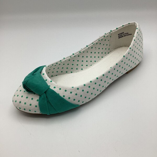 Joe Browns Womens Green Spot Flat Heel Wide Fit Shoes Ballerinas Size UK 4 New