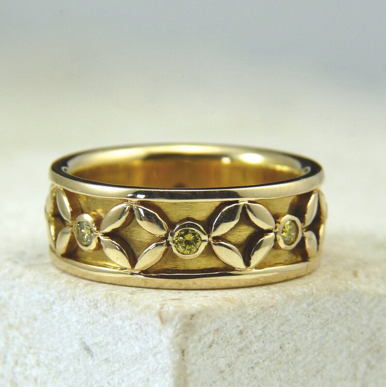 Yellow Diamond Eternity Band Yellow Diamond Eternity Ring - Etsy
