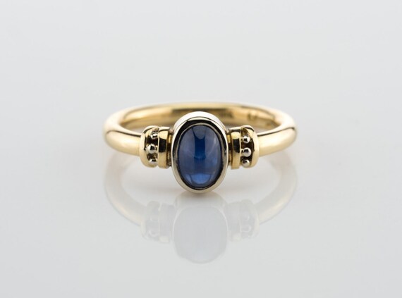 Blue sapphire ring 18k gold Blue sapphire rings Rings blue | Etsy