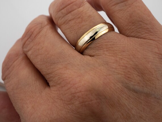 18K ゴールドの結婚指輪、クラシック ゴールドの結婚指輪、ホワイト 