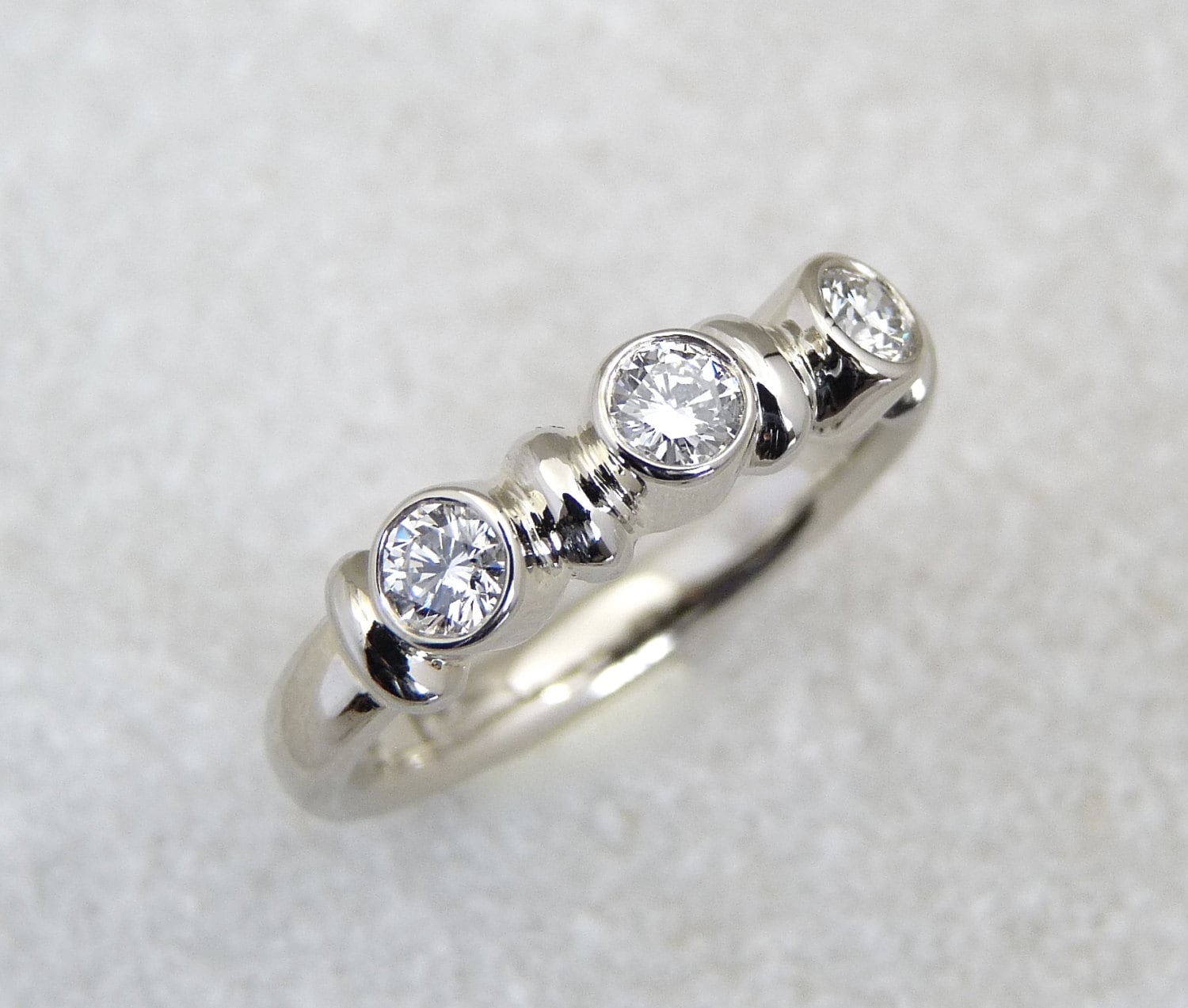 Trinity Diamond Ring Diamond Engagement Ring White Diamond - Etsy UK