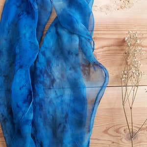 Chiffon Scarf - Long Silk Scarf - Long Silk Shawl - Bridal Shawl - Bridesmaid Gift - Bridal Shawl Blue - Bridesmaid Gift Scarf
