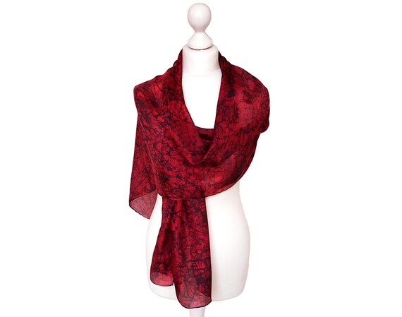 red evening shawl