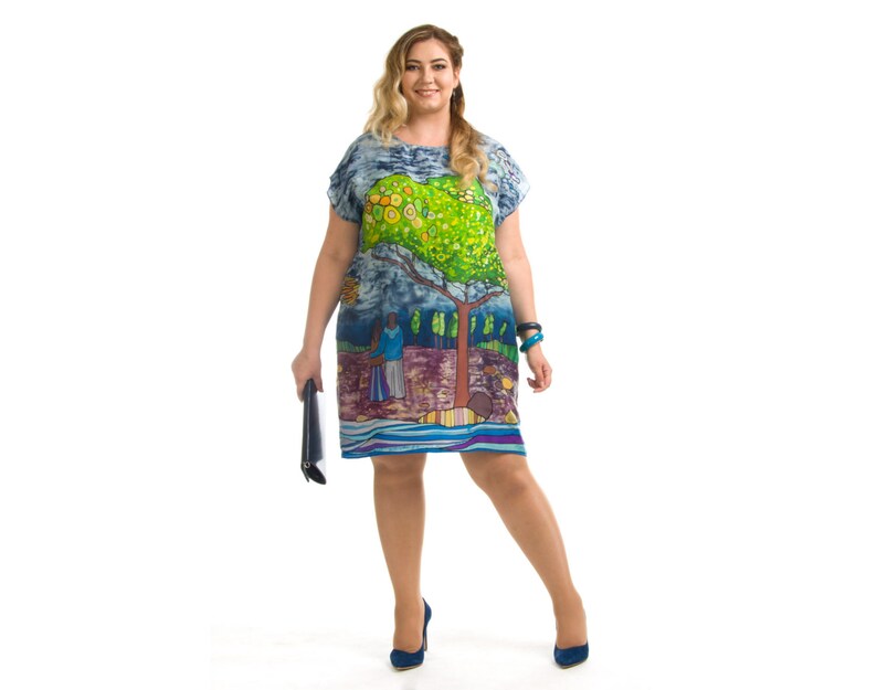 Women loose dress Summer pregnancy dress Women loose tunic Pregnancy tunic Floral loose dress Loose tunic dress Oversized dress
