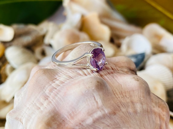 Alessandrite naturale sfaccettata di altissima qualità, non riscaldata e non trattata, pietra preziosa 9 carati, taglio a cuscino, anello certificato Alessandrite AAA - Italia