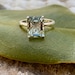 Prasiolite Ring, Green Amethyst Ring, Emerald Cut Prasiolite Ring, 2.00ct Emerald Cut, Prasiolite Solitaire Ring