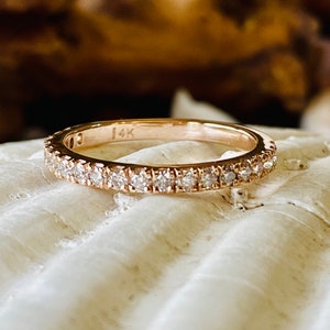 Diamant Jahrestag Band, Diamant Ehering, Moissanit Ehering, Jahrestag Geschenk, Diamant Stapelring