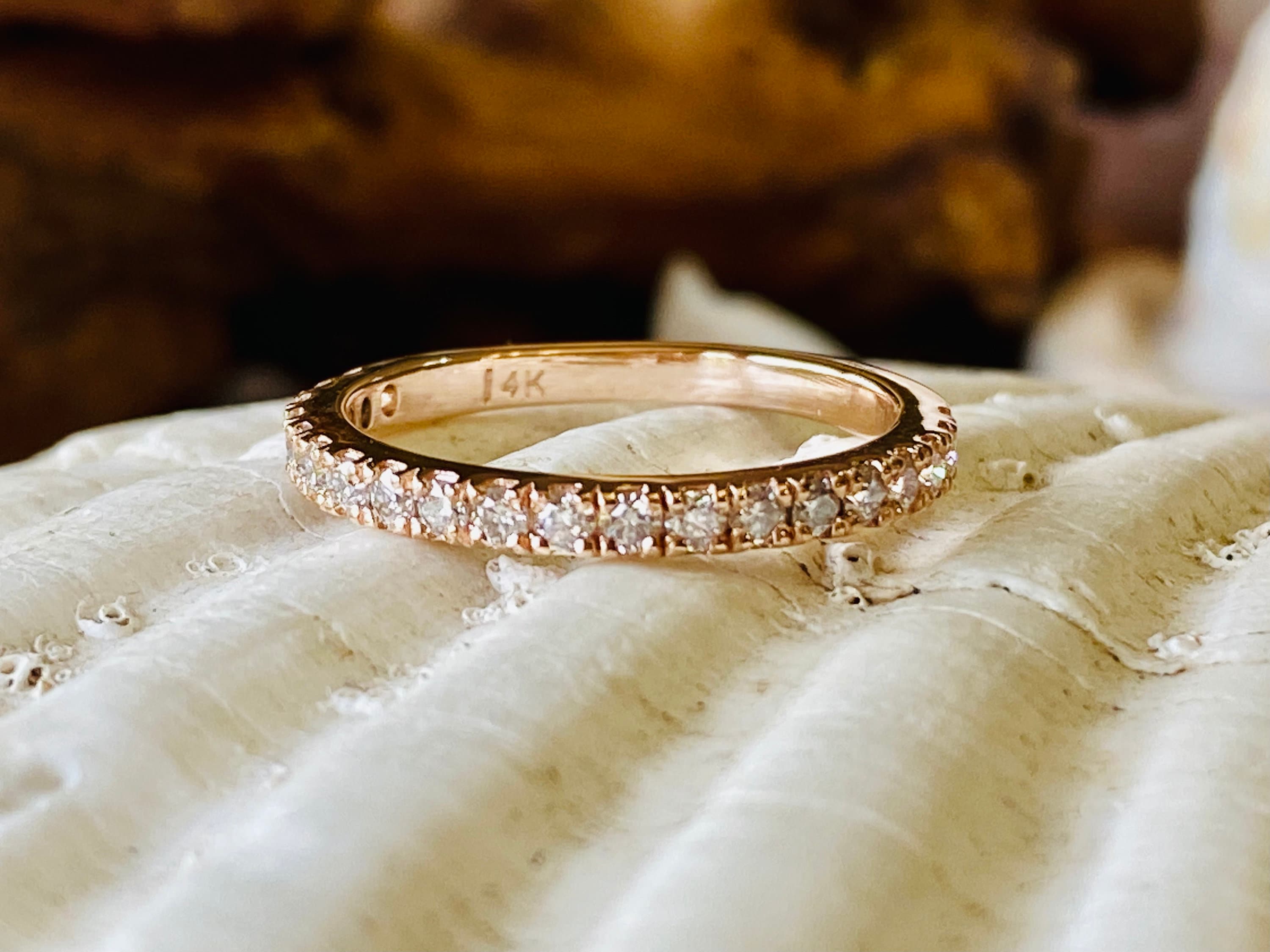 Diamond Anniversary Band, Diamond Wedding Band, Moissanite Wedding Band, Anniversary Gift, Diamond Stacking Ring