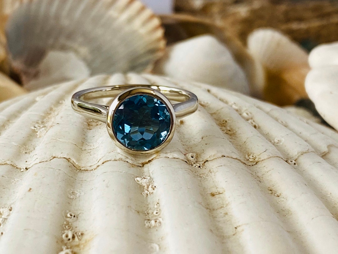 London Blue Topaz Ring, Blue Topaz Ring, London Blue Topaz, London