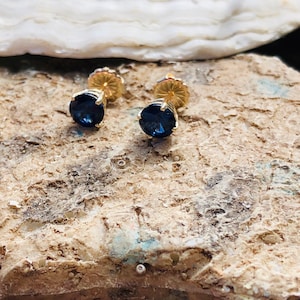 Sapphire Earrings, Sapphire Stud Earrings, 2.00 ct. Sapphire Earrings, Blue Sapphire,September Birthstone, Wedding Gift, Bridesmaid Gift