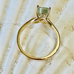 Prasiolite Ring, Green Amethyst Ring, Emerald Cut Prasiolite Ring, 2.00ct Emerald Cut, Prasiolite Solitaire Ring image 10