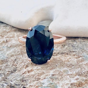 Sapphire Ring, Sapphire Engagement Ring, Oval Cut Ring, Oval Cut Sapphire, Solitaire Sapphire Ring, September Birthstone