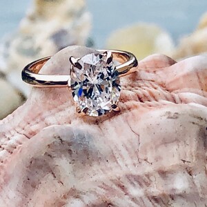 moissanite engagement ring etsy