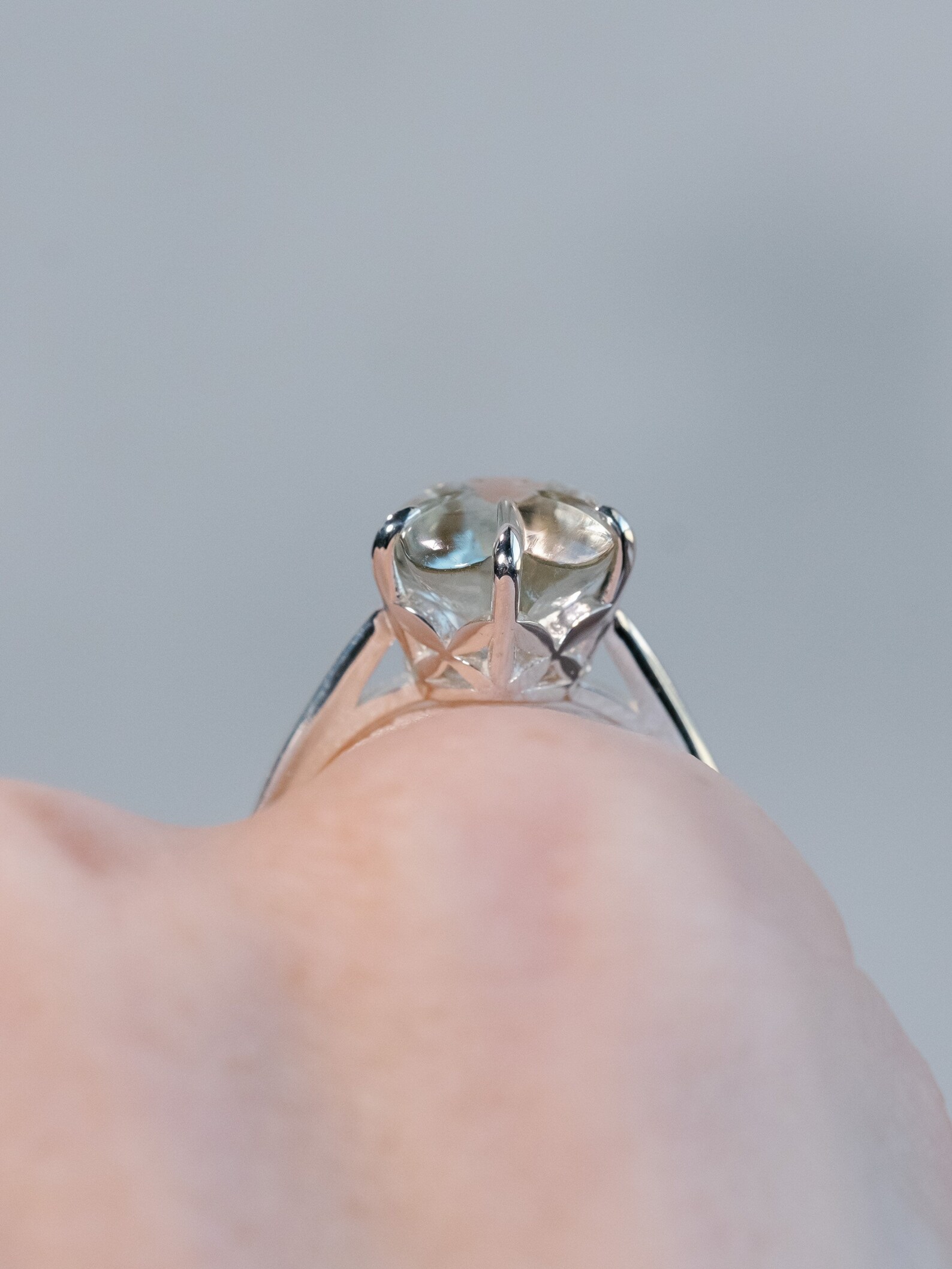 Sterling Ring-5 Petal Flower Band
