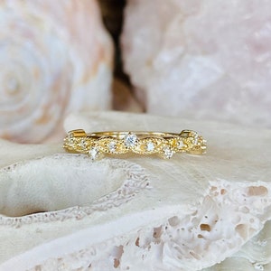 Diamond Art Deco Wedding Band, Anniversary Band, Art Deco Ring, Art Deco Band, Stackable Wedding Ring, Lab Diamond, Conflict Free