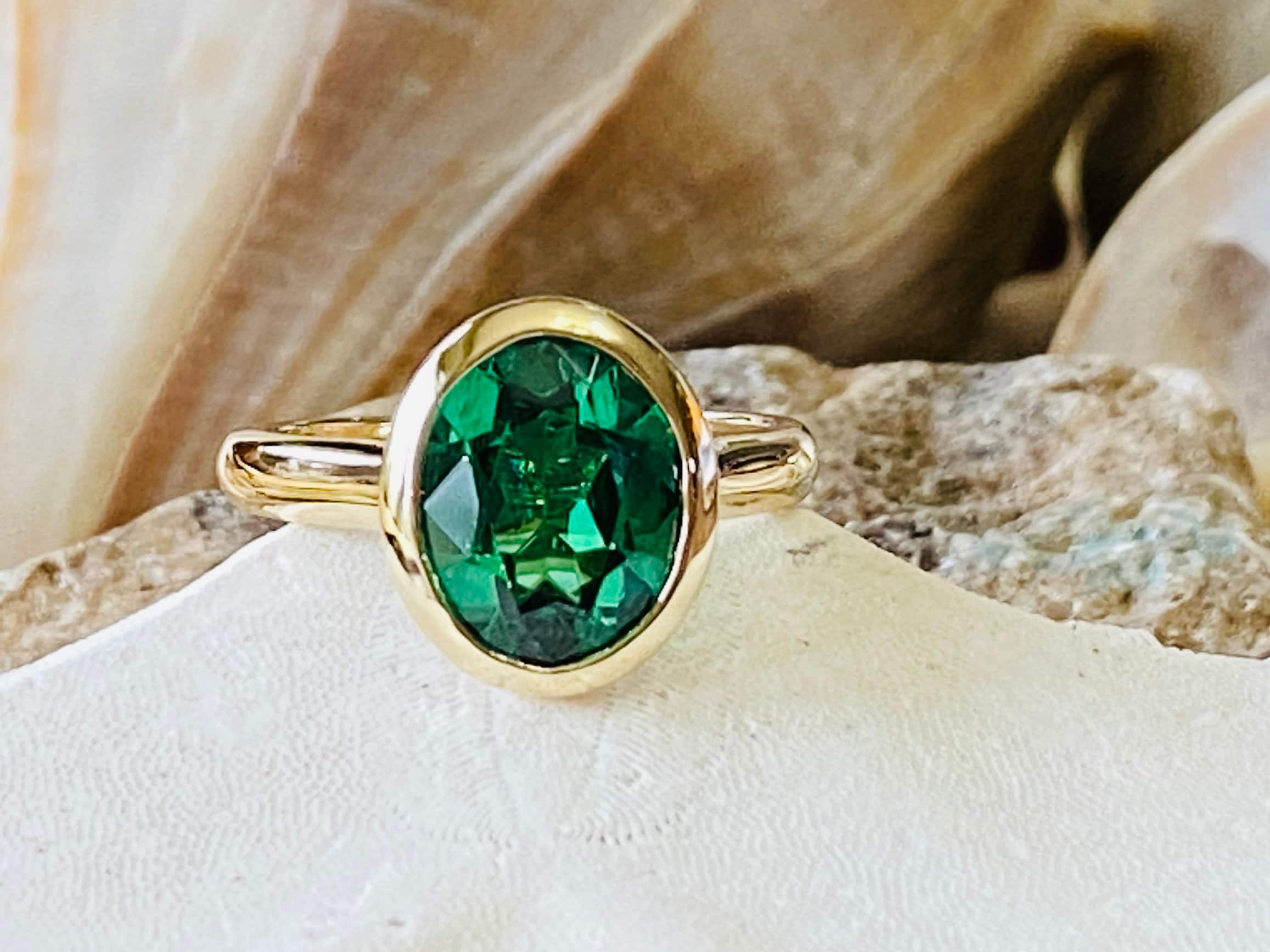 14k Gold Emerald Ring Emerald Engagement Ring Oval Cut - Etsy Hong Kong