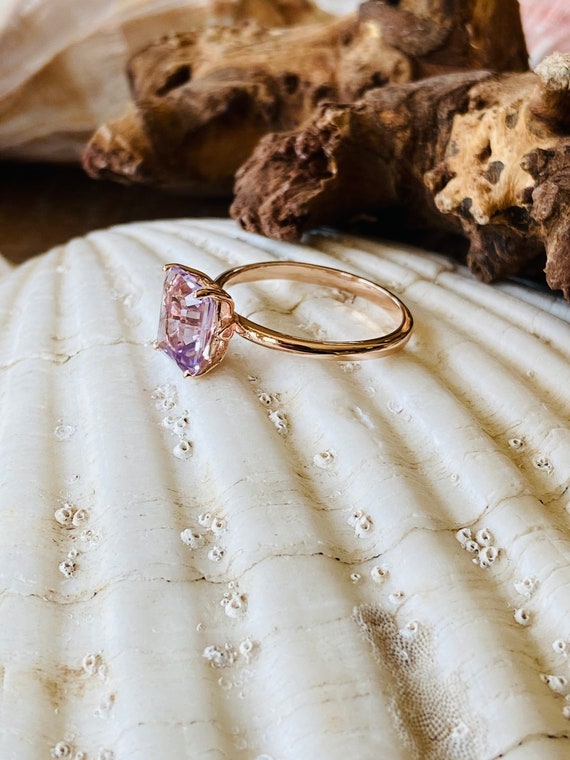 Rose de france amethyst engagement best sale ring