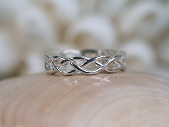 14k Braided Wedding Band, Braided Wedding Band, Twisted Wedding