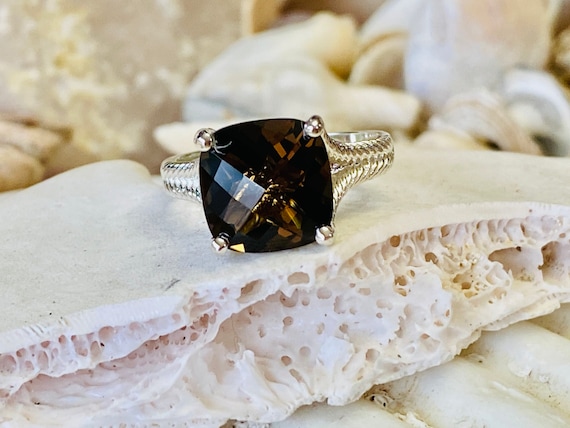 Drops of Rain Topaz/Smokey Topaz Ring Drops of Rain Topaz/Smokey Topaz Ring